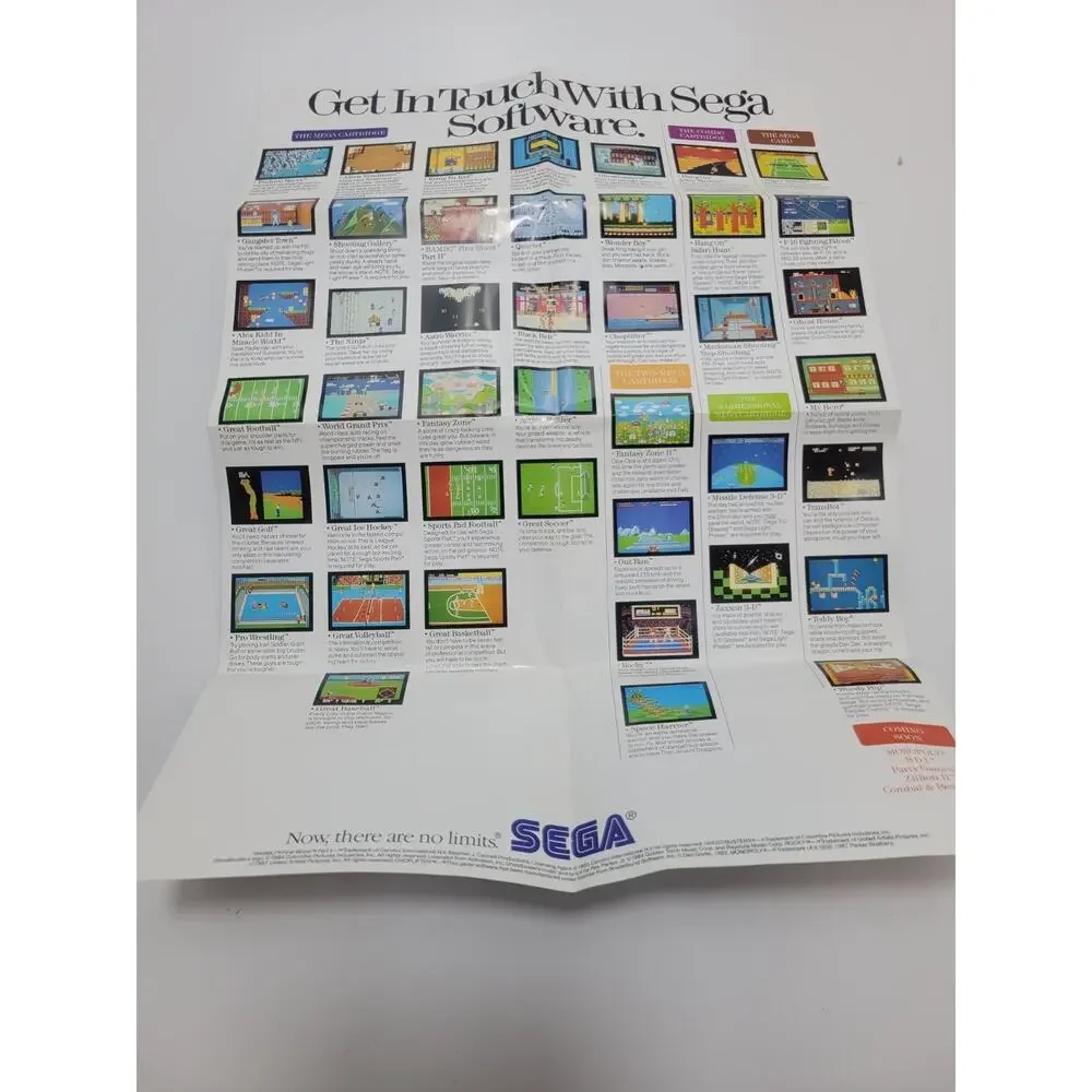 ¤ Take Hold Of The Sega Adventure Insert Poster 1987 ¤ Sega Master System SMS